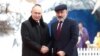 Russia - President Vladimir Putin greets Armenian Prime Minister Nikol Pashinian during a CIS summit in St. Petersburg, December 26, 2023.