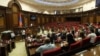 Armenia - Opposition lawmakers attend a session of parliament boycotted by its pro-government majority, June 17, 2024.