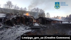 Наслідки російського обстрілу міста Шостка Сумської області, 13 січня 2024 року, фото ілюстративне
