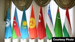 Түрк мамлекеттер уюмунун жана ага катышкан өлкөлөрдүн желектери.