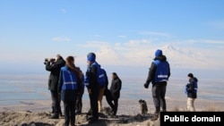 Armenia - EU monitors patrol Armenia's border with Azerbaijan, February 21, 2023.