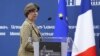 Armenia - French Foreign Minister Catherine Colonna arrives for a news conference in Yerevan, October 3, 2023.