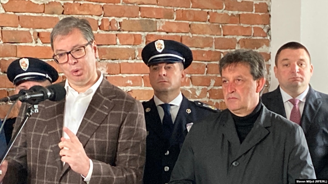 Predsednik Srbije Aleksandar Vučić i ministar unutrašnjih poslova Srbije Bratislav Gašić u Smederevu, 12. maja 2023.