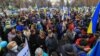  Разрешенный митинг против вторжения России в Украину. Алматы, 6 марта 2022 года
