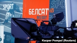 Студыя тэлеканалу «Белсат». Архіўнае фота