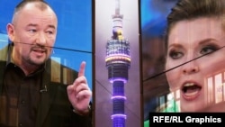 Ведущий Первого канала Артём Шейнин и ведущая канала «Россия» Ольга Скабеева