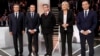 Candidates for the 2017 presidential election in France (left to right): Francois Fillon, Emmanuel Macron, Jean-Luc Melenchon, Marine Le Pen and Benoit Hamon.