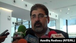 Azerbaijan -- Giro Manoyan of the Armenian Revolutionary Federation speaks to journalists in Baku, 11Oct2010.
