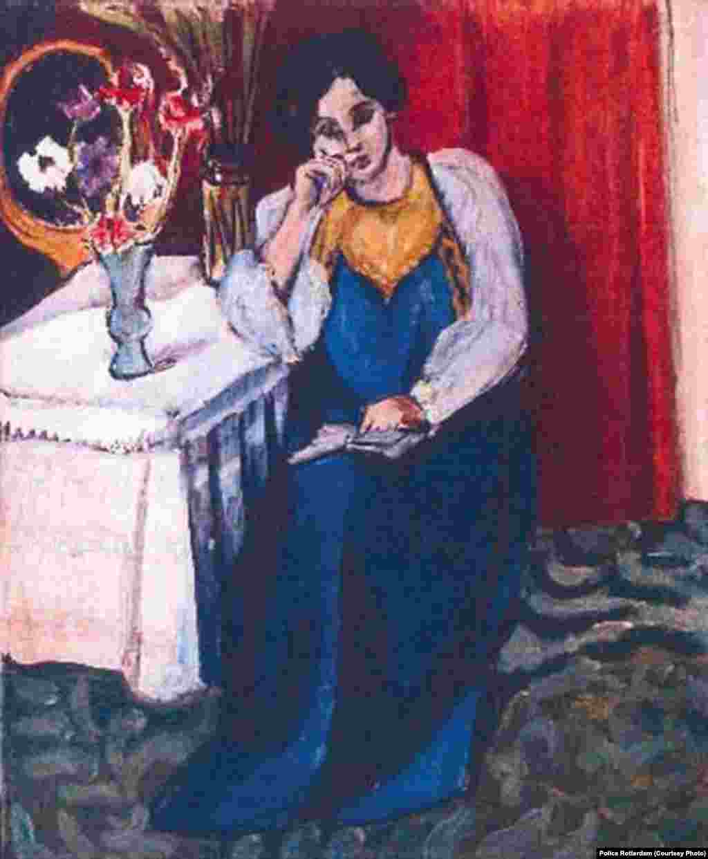 Картина Анри Матисса «Читающая девочка в белом и желтом» (1919год).
