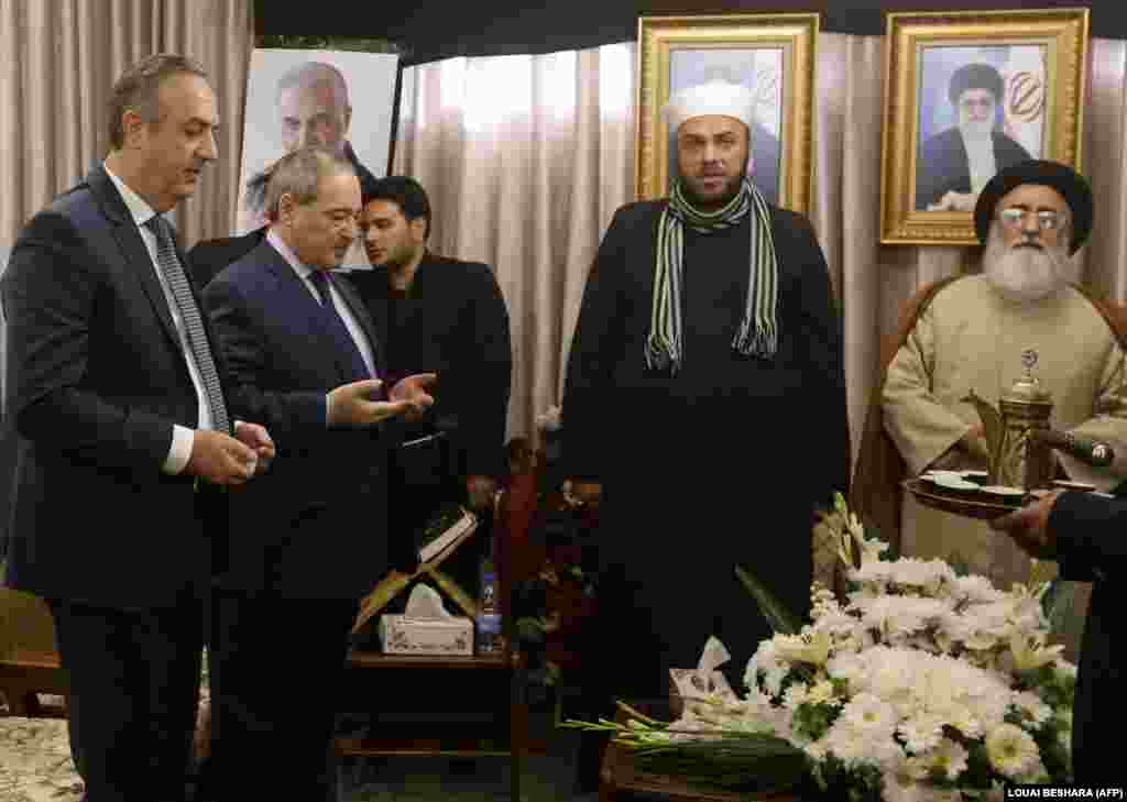 La Damasc, adjunctul ministrului de externe sirian a participat la un serviciu religios la ambasada Iranului. Trupele iraniene Quds au sprijinit regimului președintelui sirian Bashar al-Assad. 