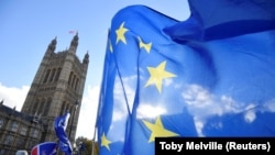 Пратэст супраць Brexit у цэнтры Лёнданё. Лістапад 2018 г.