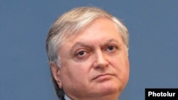 Armenia -- Foreign Minister Edward Nalbandian at a news conference on March 2, 2010.
