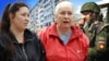 Photo collage: the Kolisnychenko family, who own real estate in Crimea, their house and a Russian serviceman