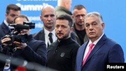 Mađarski premijer Viktor Orban dočekuje ukrajinskog predsjednika Volodimira Zelenskog u Budimpešti 7. 11. 2024.