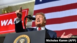 Прэзыдэнт ЗША Дональд Трамп выступае на мітынгу ў Эль-Паса, штат Тэхас, 11 лютага 2019