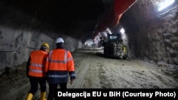Radovi na Koridoru Vc, dionica kod planinskog prevoja Ivan