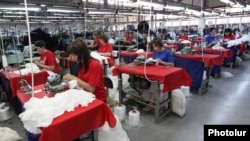 Armenia - Workers at a textile factory in Gyumri, 1Aug2015.