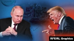 Орусиянын президенти Владимир Путин жана АКШнын президенти Дональд Трамп.