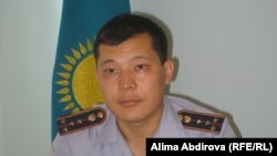 Ақтөбе облыстық ішкі істер басқармасының баспасөз қызметінің жетекшісі Алмат Иманғалиев.