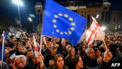 Prodemokratski protesti u Gruziji u aprilu 2024. protiv vladinih inicijativa za koje kažu da su inspirisane autoritarnom Rusijom.