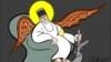 Karikatura Predraga Koraksića Coraxa pod naslovom "Beli Filaret"