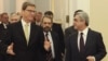Armenia - President Serzh Sarkisian (R) meets with German Foreign Minister Guido Westerwelle in Yerevan, 16Mar2012.