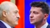 Зліва направо: президент Білорусі Олександр Лукашенко і президент України Володимир Зеленський (комбіноване фото)