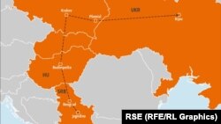 Mapa puta Slobodana Moravčevića, koji se iz Srbije vratio u Ukrajinu 27. jula 2022.