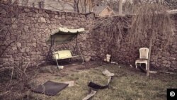 Бучадагы март айында орусиялык солдаттар ээлеп турган үй.