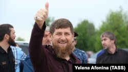 Ставленик Путіна очільник Чечні Рамзан Кадиров. Грозний, 20 травня 2018 року