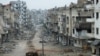 Последствия боевых действий в одном из городов Сирии
