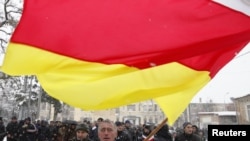 Акция в поддержку Аллы Джиоевой. Цхинвали, 29 ноября 2011