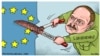 Саясий карикатура. Лукашенко жана мигранттар. 