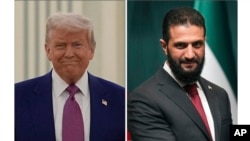 Американскиот претседател Доналд Трамп и сирискиот претседател Ахмад ал-Шара