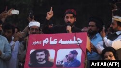 منظور پښتون د لاهور غونډې ته د وینا پرمهال