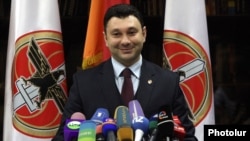 Armenia - Eduard Sharmazanov, a spokesman for the ruling Republican Party, at a news conference in Yerevan, 15Feb2017.