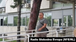 Архивска фотографија. Горан Грујевски пред Основен суд Скопје 1 по денешното судење за Тврдина 2. 