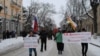 Марш протеста сторонников Джиоевой. Цхинвали, 1 декабря