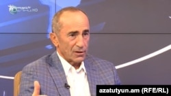 Armenia -- Former President Robert Kocharian gives an interview to "Yerkir Media" TV, Yerevan, 16Oug,2018