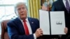 Дональд Трамп Иранга каршы жаңы санкцияга кол койгон учур. 24-июнь, 2019-жыл.