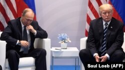 Владимир Путин и Дональд Трамп. Гамбург, 2017 год