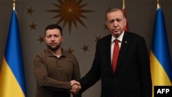 Az ukrán és a török elnök Isztambulban 2023. július 7-én