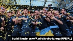 Під час зустрічі чемпіонів світу – національної молодіжної збірної України U-20 з футболу в аеропорту «Бориспіль», 15 червня 2019 року 