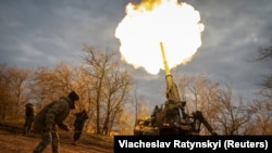 Украінская артылерыя ў баі, верасень 2022 году