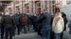 Armenia - Market traders protest against a tax hike outside the main government building in Yerevan, February 10, 2025.