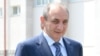 Nagorno-Karabakh - President Bako Sahakian outside a polling station in Stepanakert, 19Jul2012.