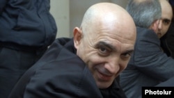 Armenia - Hovannes Tamamian, a police general arrested in March 2011, attends a court hearing in his trial, 14Mar2012.