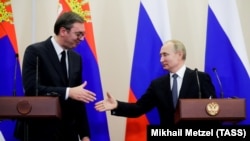 Սերբիայի և Ռուսաստանի նախագահներ Ալեքսանդր Վուչիչ և Վլադիմիր Պուտին, արխիվ