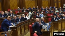 Հանրապետական խմբակցությունը ԱԺ նիստի ժամանակ, 22-ը մայիսի, 2018թ․