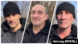 Rustem Abiltarov, Remzi Memetov ve Zevri Abseitov. "Qırım birdemligi"niñ fotoresiminden kolaj